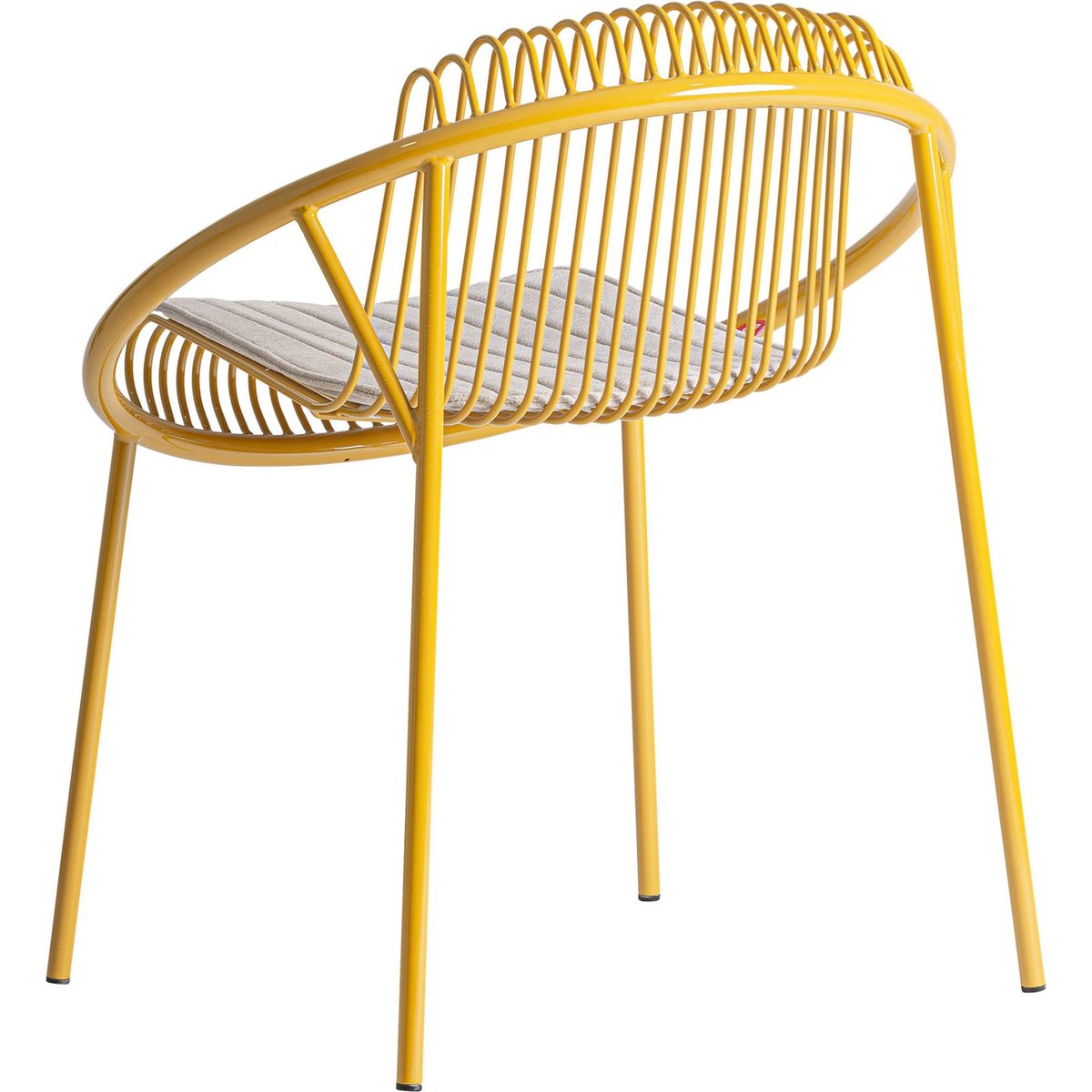Chaise en fer collection S.BRIENZ moutarde et gris, RECOLLECTION