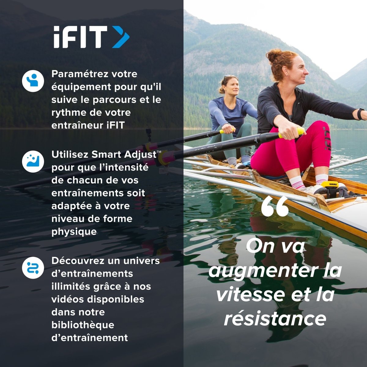 Rameur RW700 Résistance Magnétique / Écran HD Coaching iFIT noir, NORDICTRACK