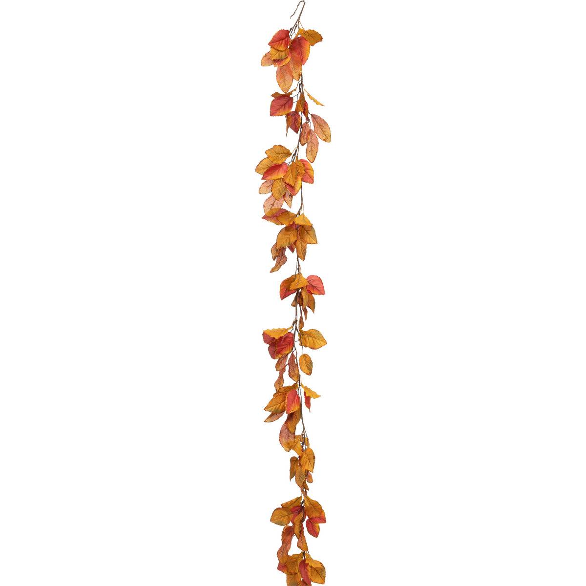 Guirlande feuilles automne 1,80m plastique multicolore, ATMOSPHERA