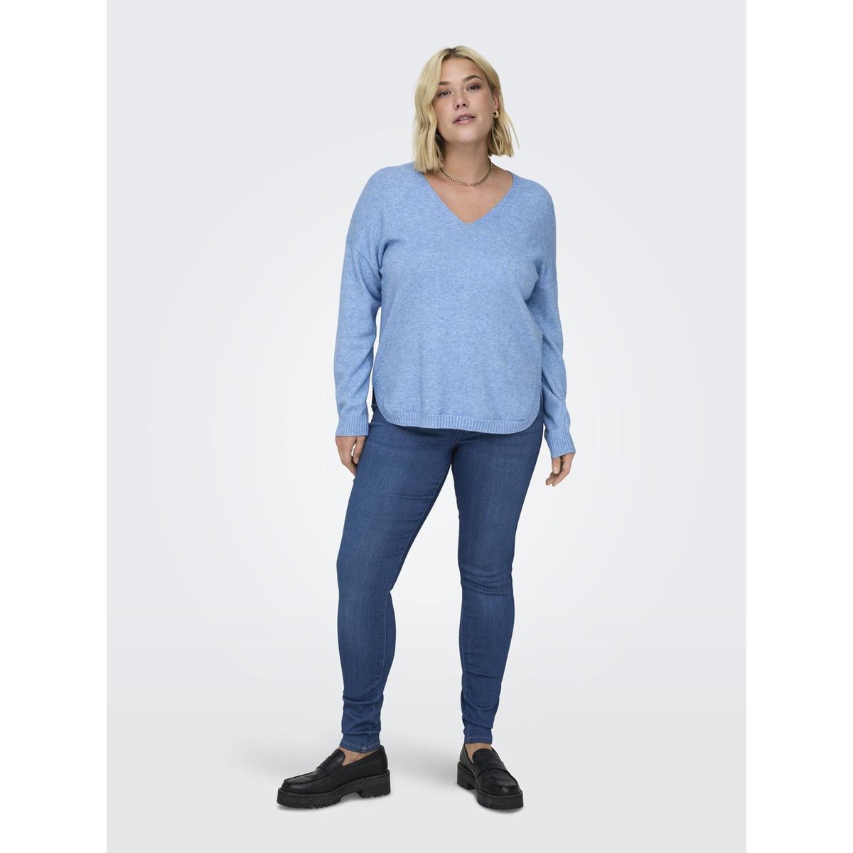 Jean Skinny light medium blue denim, ONLY CARMAKOMA
