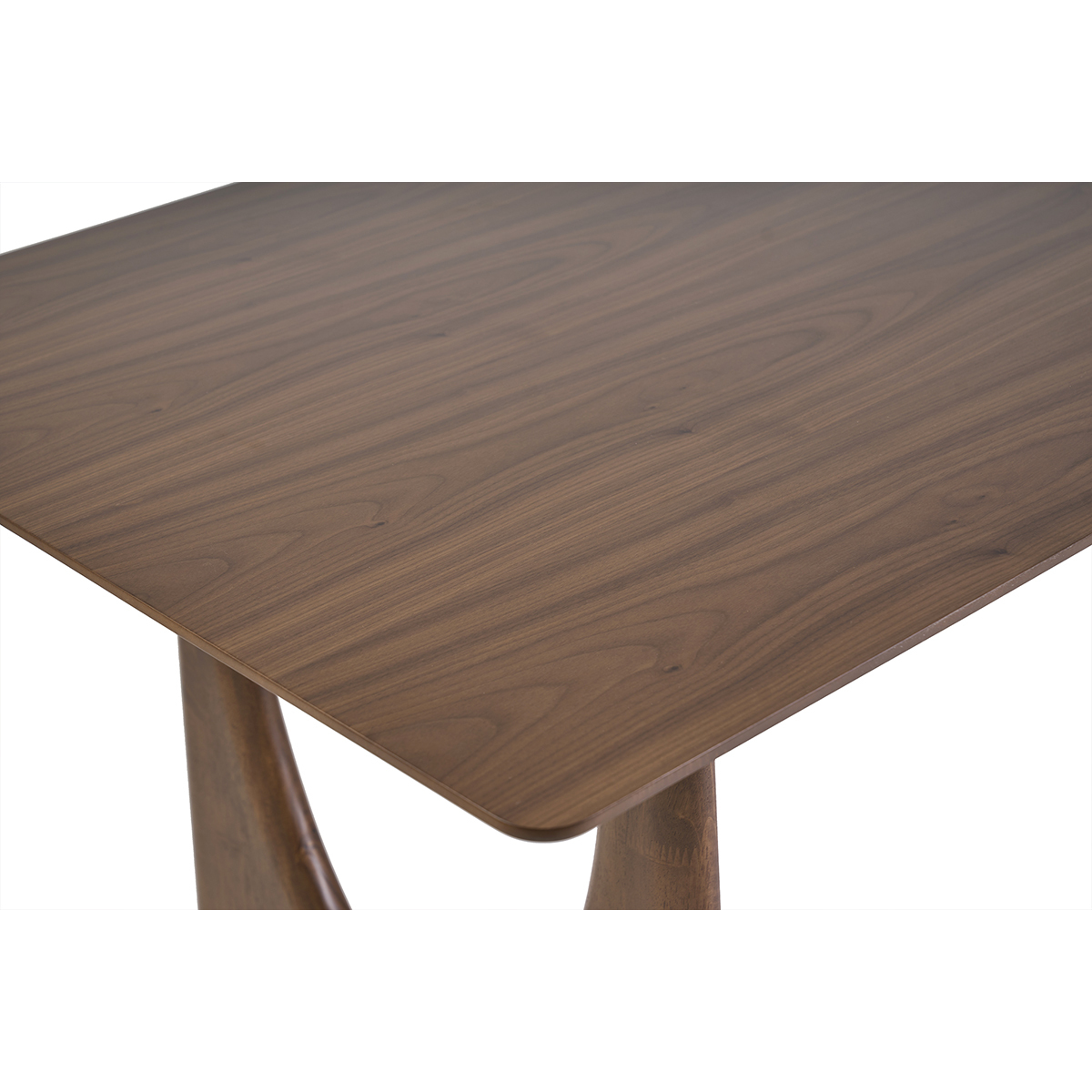 Table à manger design rectangulaire en bois foncé noyer L200 cm KUALA couleur unique, MILIBOO
