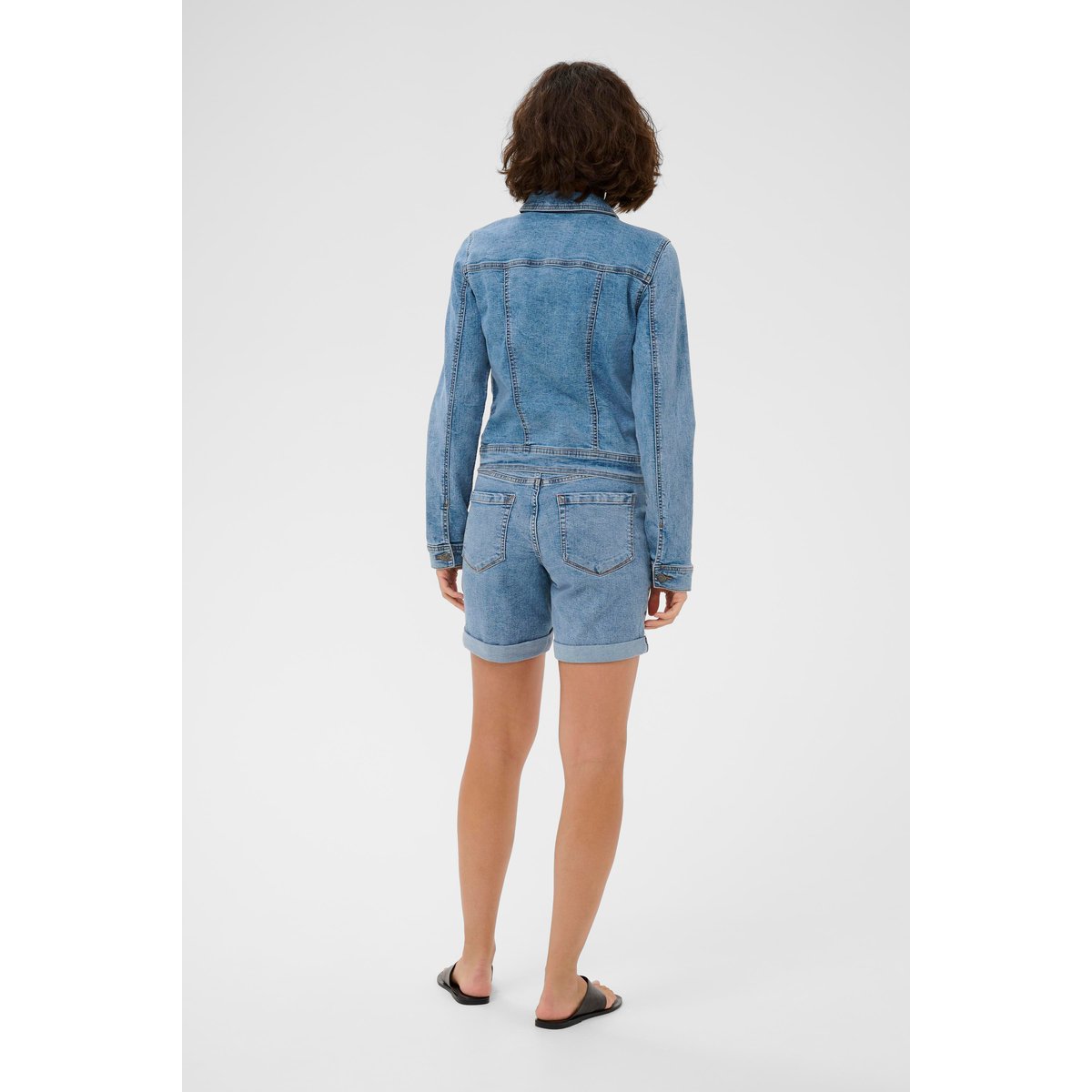 Veste en jean bleu washed blue denim, KAFFE