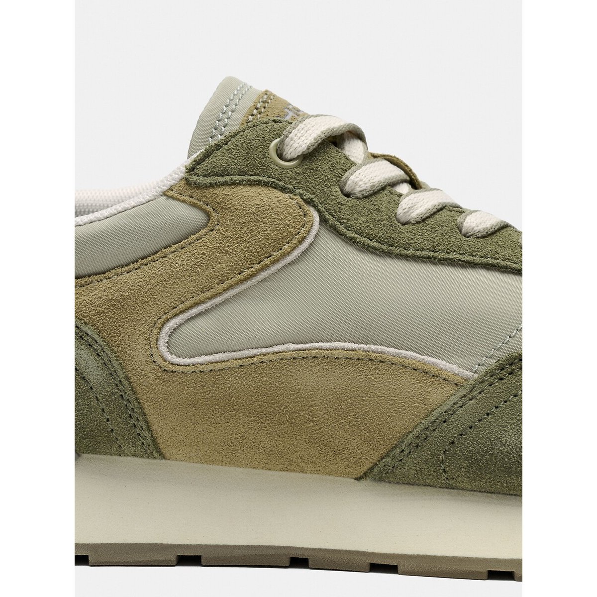 Baskets en cuir City kaki, HOFF