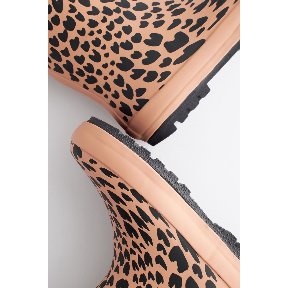 Bottes à revers marron imprimé animal, NEXT