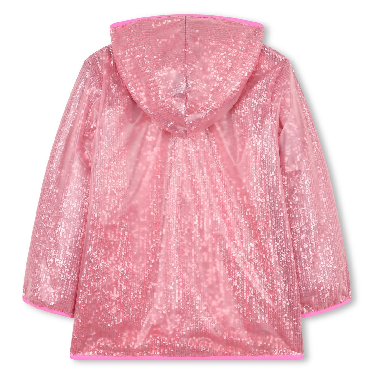 Ciré transparent ornée de sequins rose flash, BILLIEBLUSH
