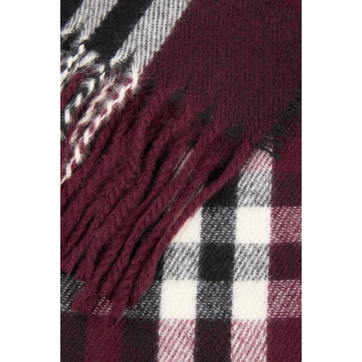 Écharpe tartan prune, MORGAN