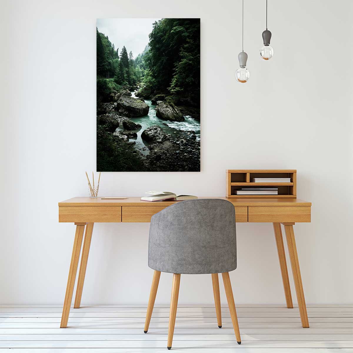 Tableau riviere en montagne tableau alu dibond, HEXOA