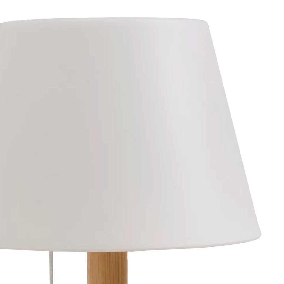 Lampe à poser bambou LED à tirette sans fil 15x15x28cm bois, WADIGA