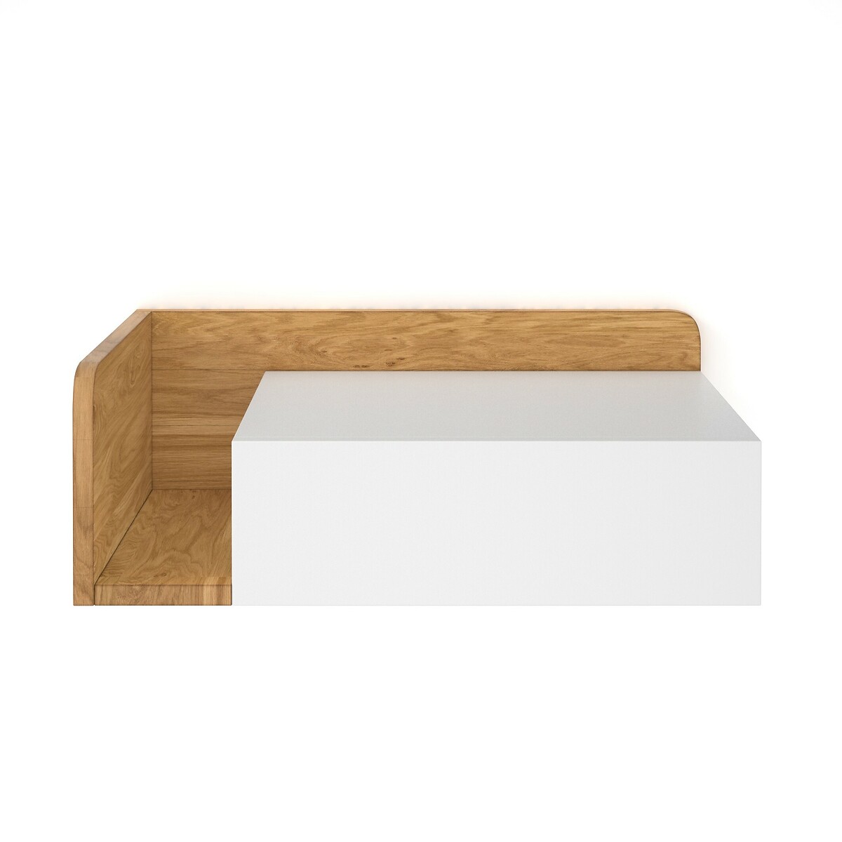 Comodino da appendere, lato destro Jimi bianco/legno, LA REDOUTE INTERIEURS