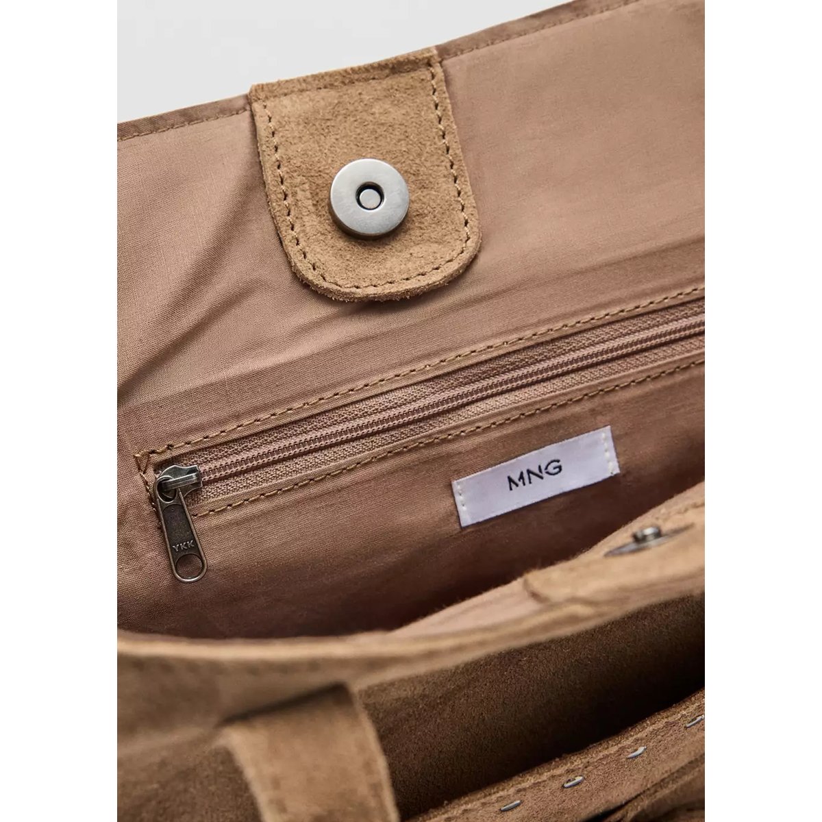 Sac shopper cuir clouté sable, MANGO TEEN