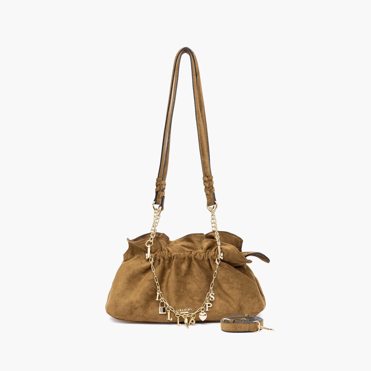 Sac porté épaule Teana S camel,doré, LOLLIPOPS