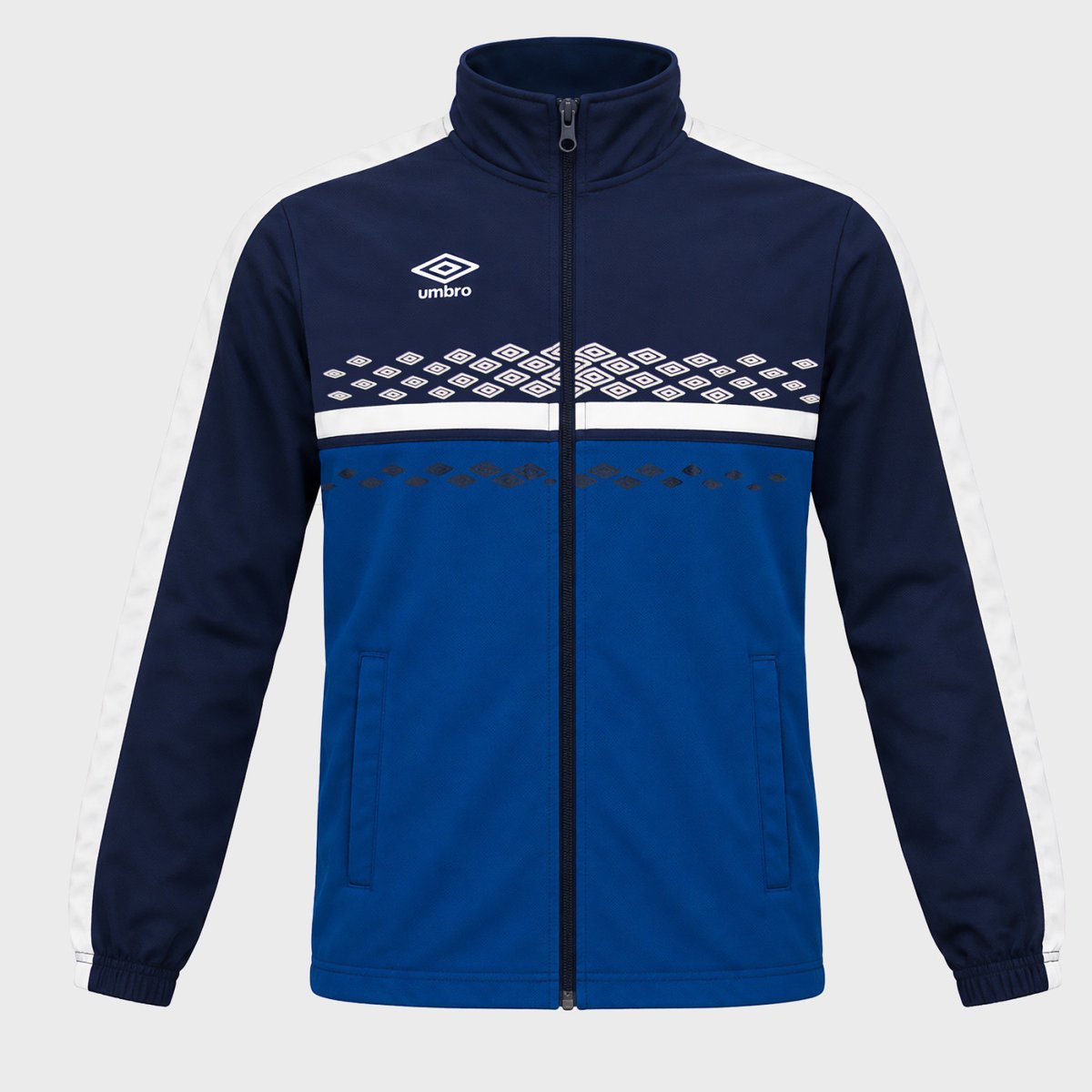 Ensemble de survêtement junior bicolore veste zippé et pantalon bleu marine/bleu/blanc, UMBRO