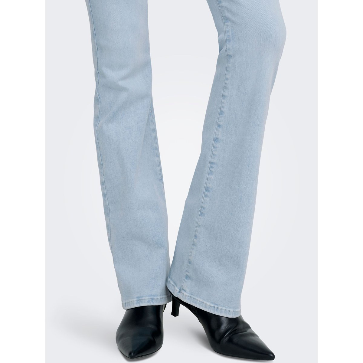 Jean Flared light blue bleached denim, ONLY