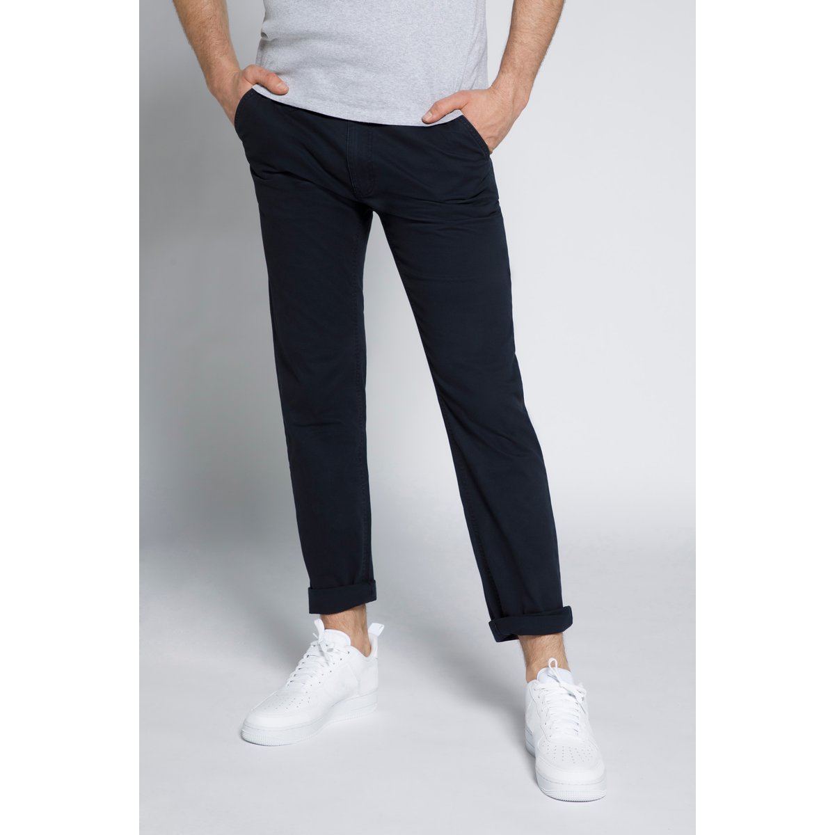 Chino, coupe ventre confort marine foncé, STHUGE