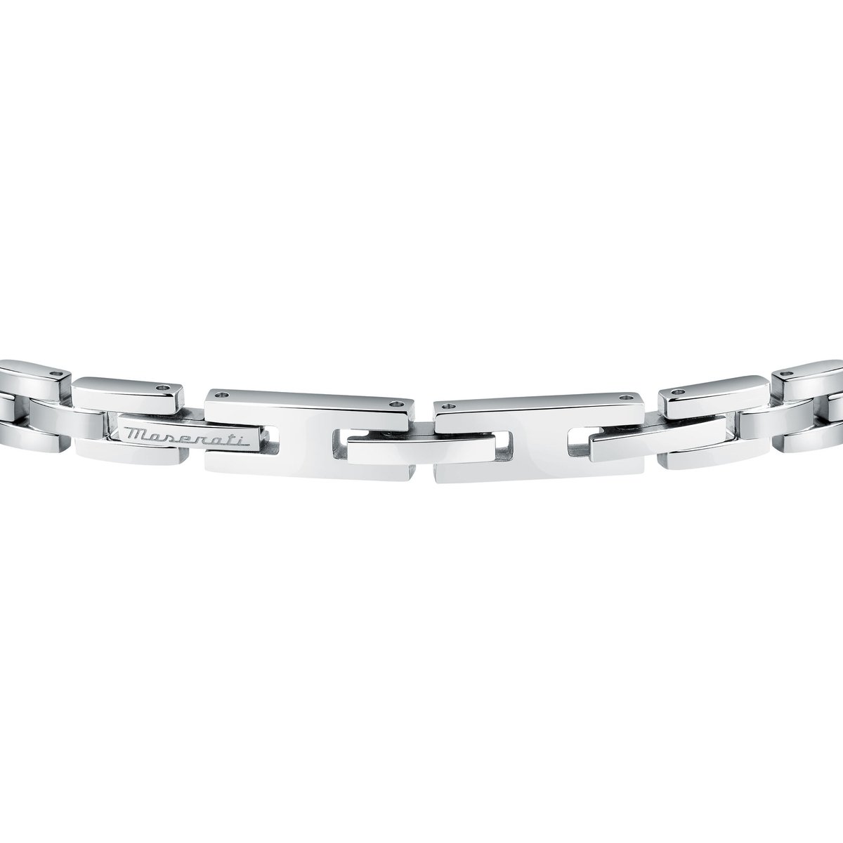 Bracelet acier, cristaux ICONIC argent, noir, MASERATI