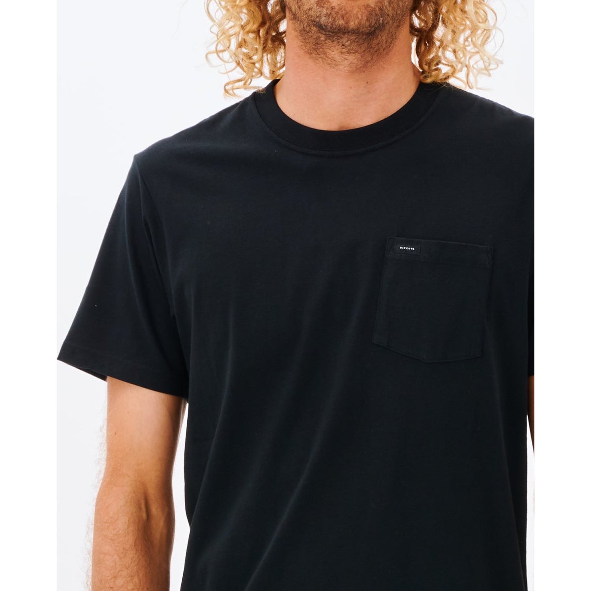 T-Shirt PLAIN POCKET noir, RIP CURL
