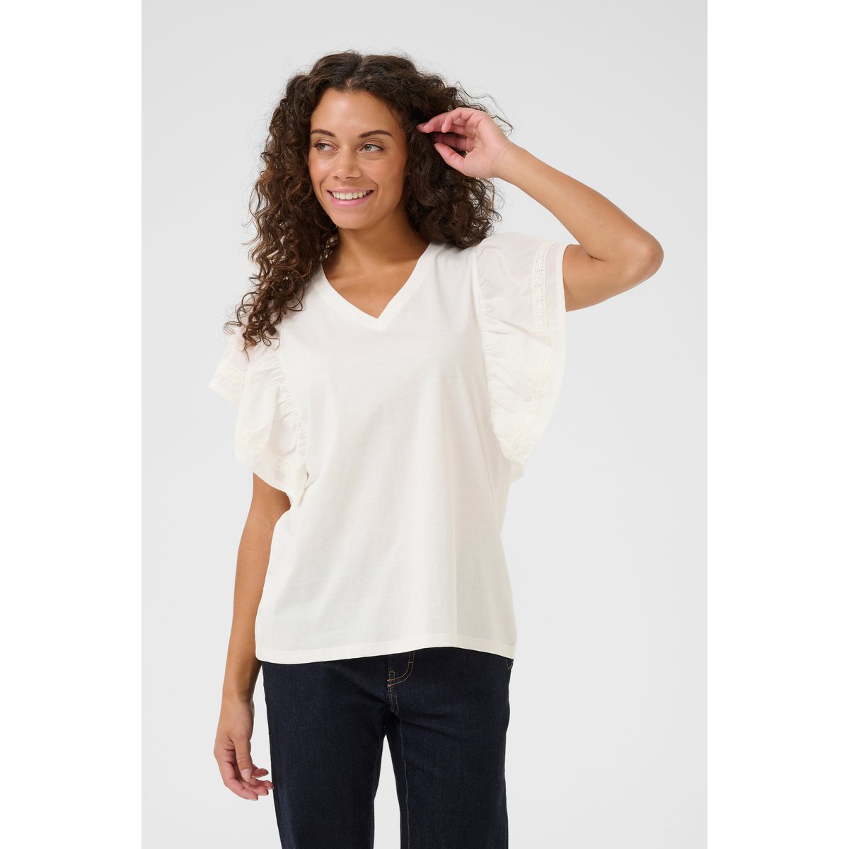T-shirt blanc spring gardenia, CULTURE