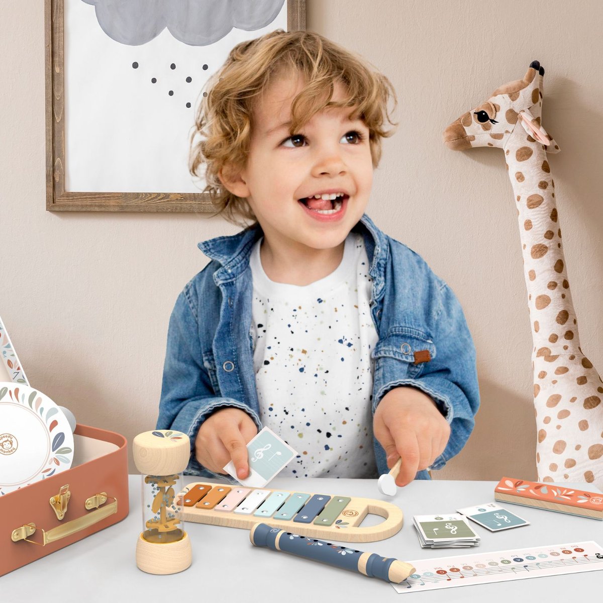 Valise musicale multicolore, SPEEDY MONKEY