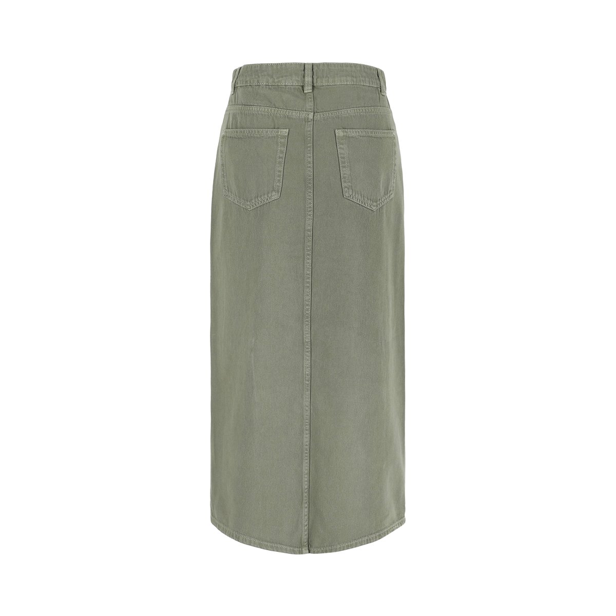 Jupe maxi avec fente khaki, LOLALIZA