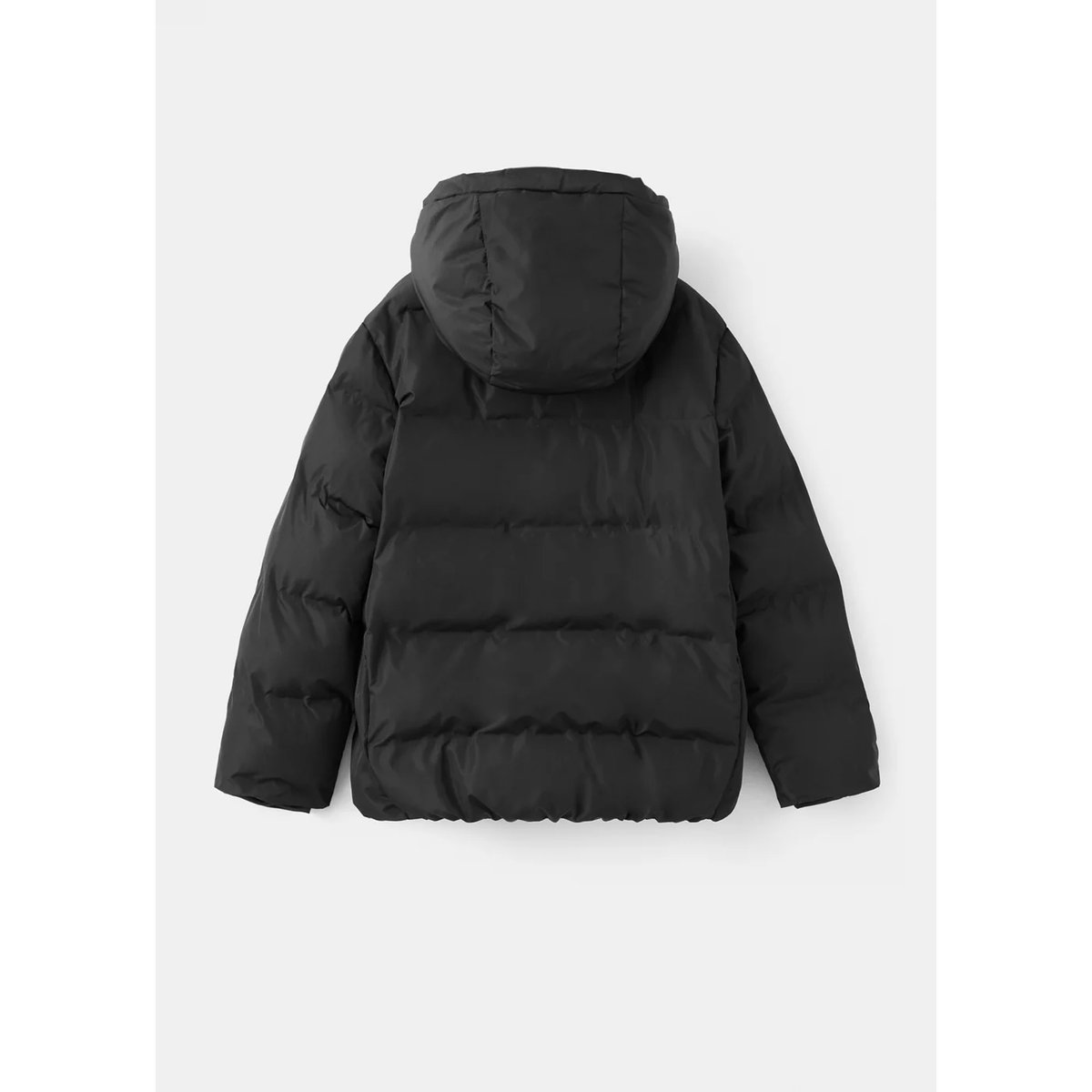 Anorak matelassé à capuche noir, MANGO KIDS