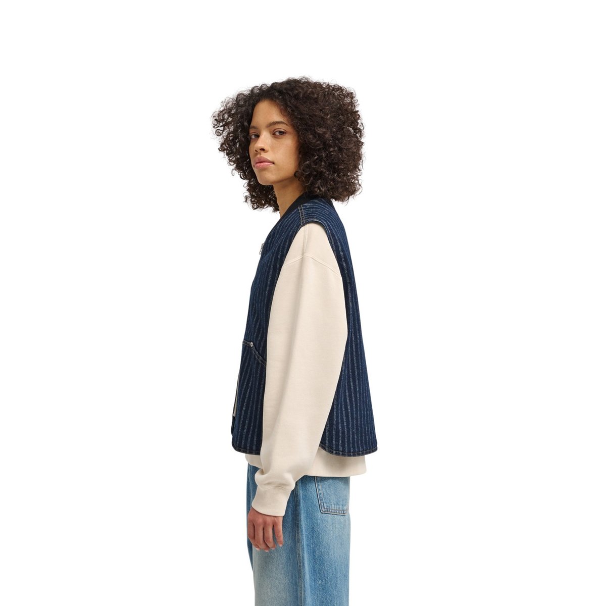 Gilet CHORE HERRINGBONE DENIM bleu herringbone denim, ELEMENT