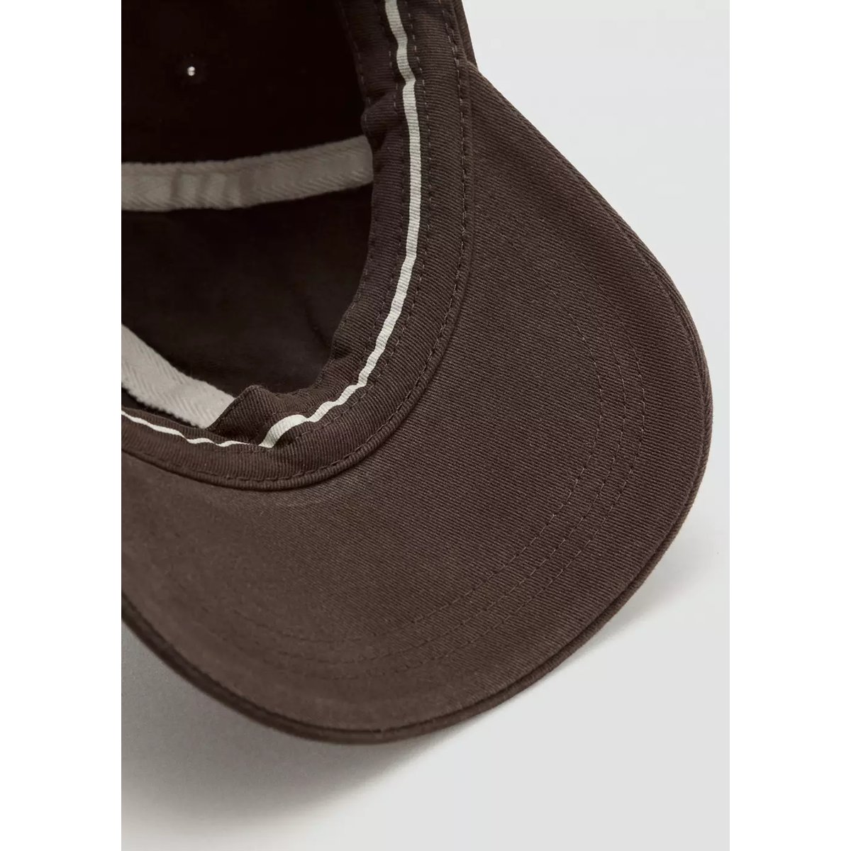 Casquette coton visière marron, MANGO MAN