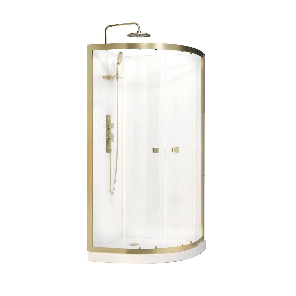 Cabine de douche design doré en aluminium doré, HOME MAISON