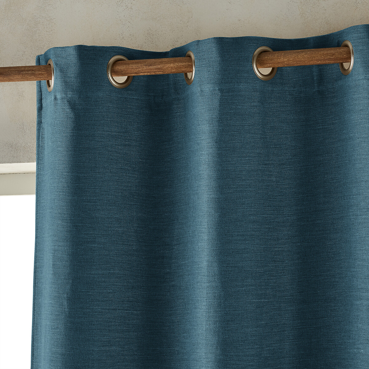 Colin Linen Blackout Curtain with Eyelets peacock blue, AM.PM