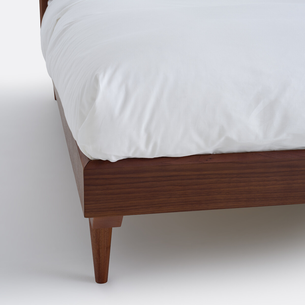 Bett + Bettkasten aus Walnussholz und Walnussfurnier, QUILDA nussholz, LA REDOUTE INTERIEURS