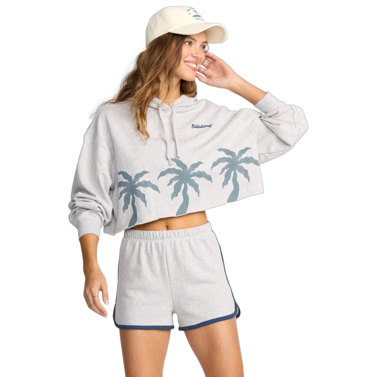 Short à coupe dauphin TRIPLE PALMS gris heather grey, BILLABONG