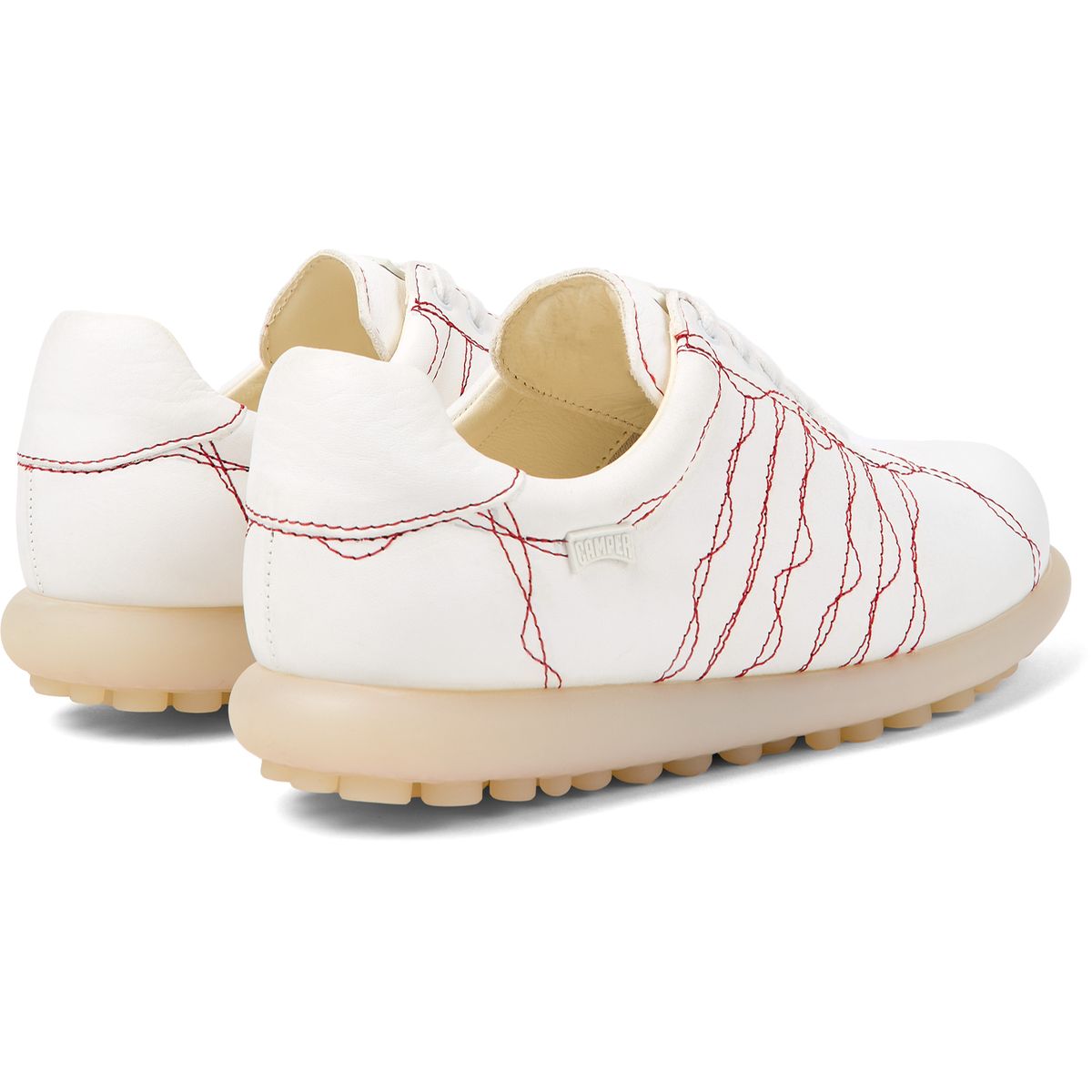 Baskets Pelotas Ariel Hella cuir blanc naturel, CAMPER