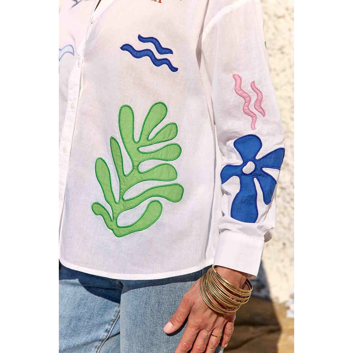 Chemise brodée, CHANICA blanc, LA PETITE ETOILE