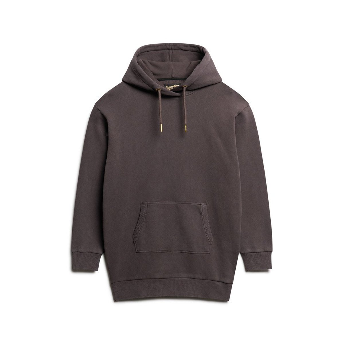 Robe à capuche et strass effet tatouage noir carbone, SUPERDRY