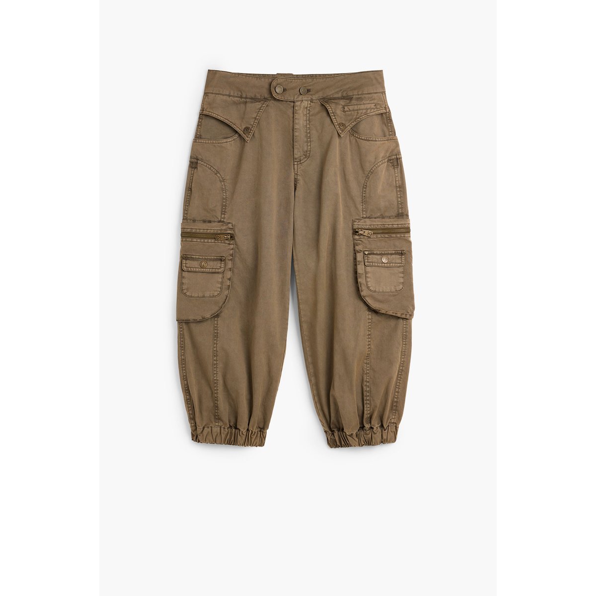 Pantalon jogger à poches 100 % coton marron, DESIGUAL