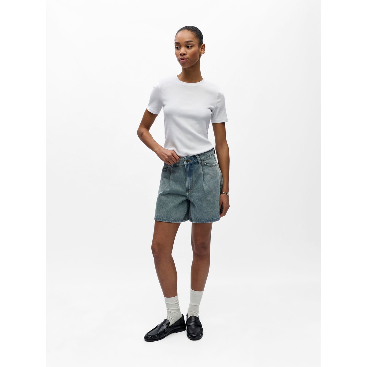 Short light blue denim, OBJECT
