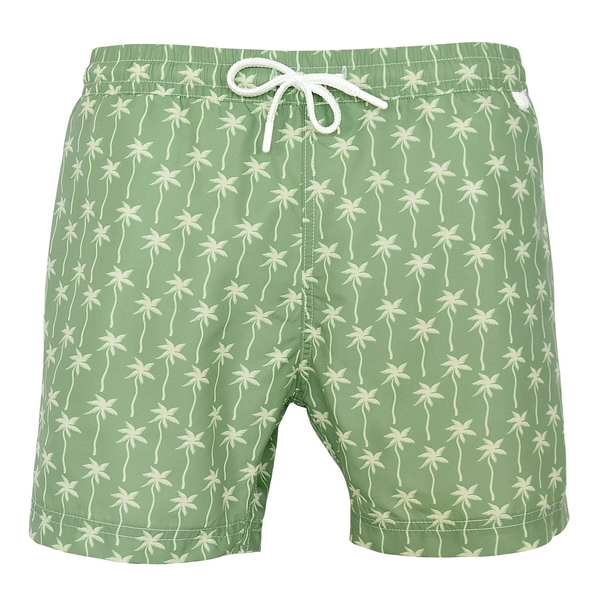 Short de bain Montauk 2677 white palms vert, LES LOULOUS DE LA PLAGE