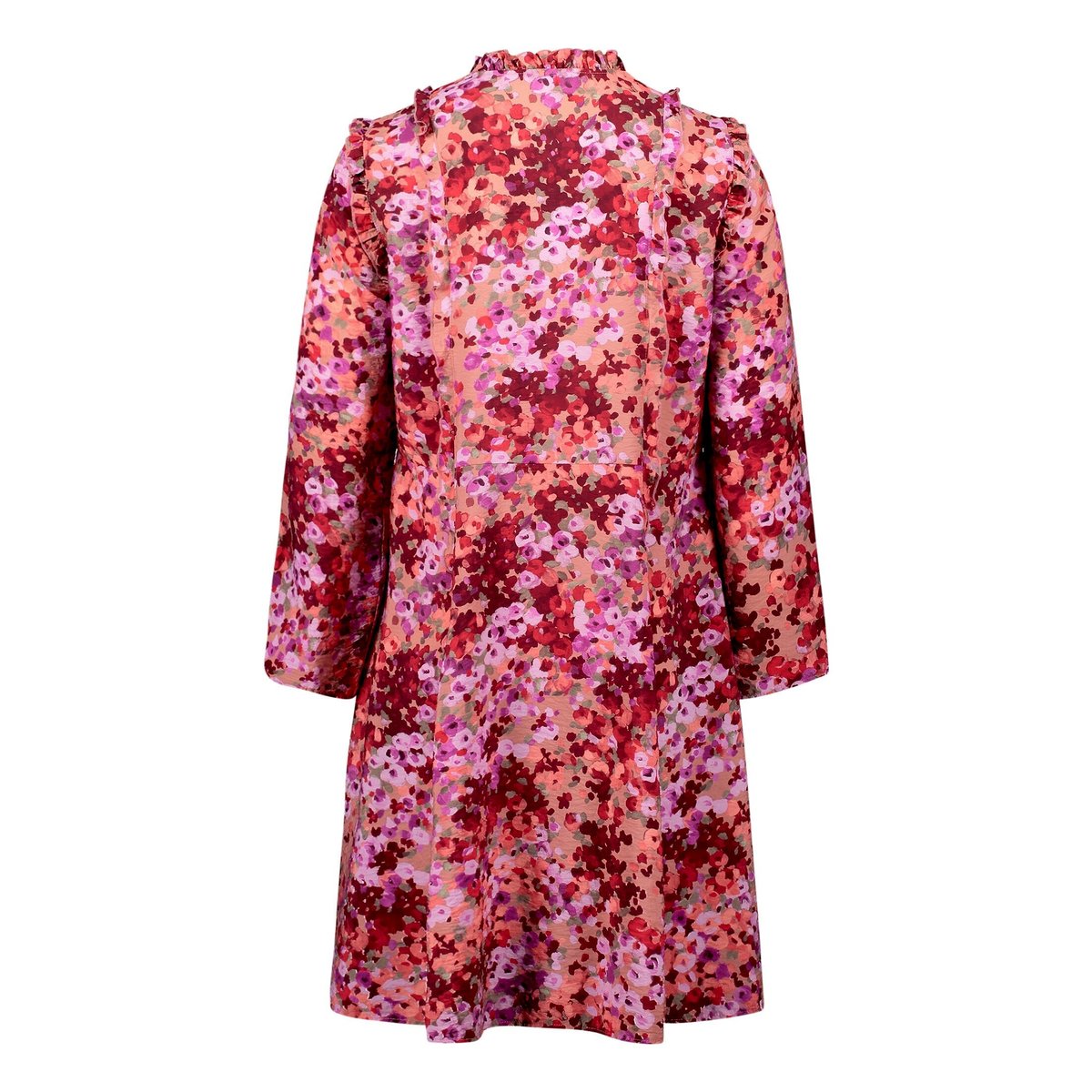 Robe à volants à ruches violet/rouge, CARTOON