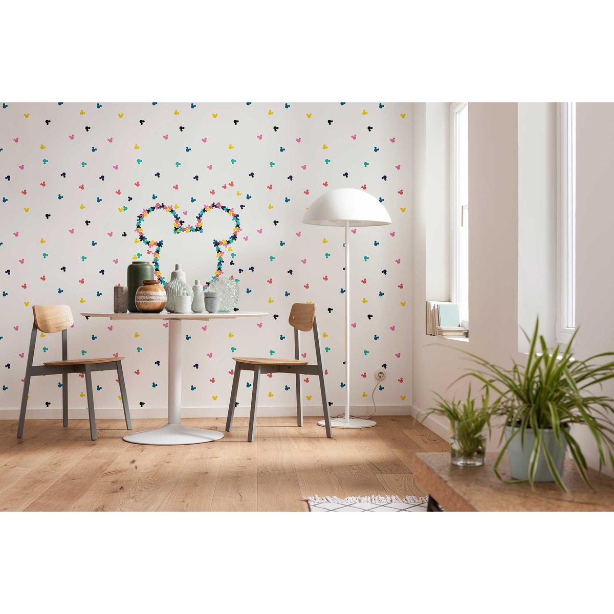 Papier peint Komar - Mickey Heads-Up - 400 x 280 cm multicolore, HEXOA