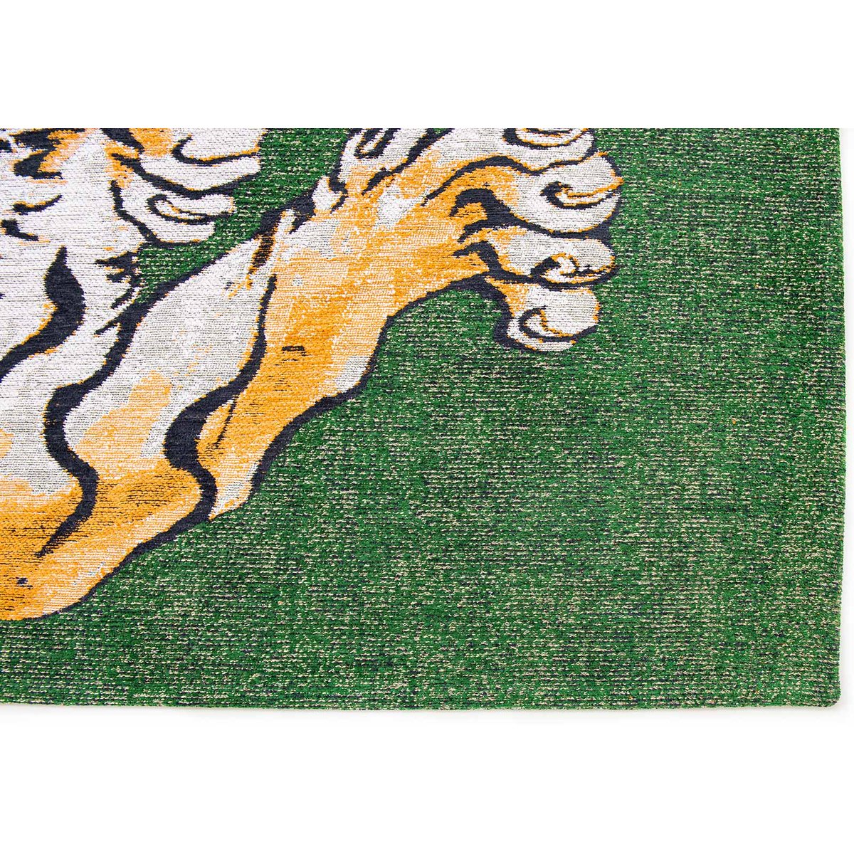 Tapis de salon et chambre tissé plat GREEN TIGER vert, NOVATREND