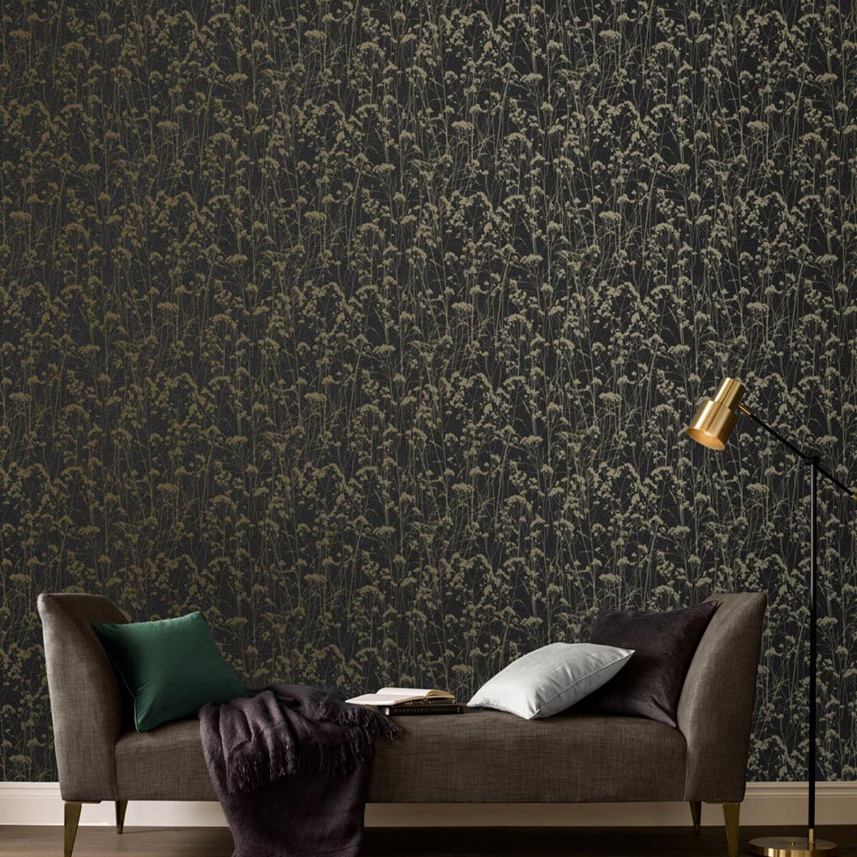 Papier peint Grace noir, GRAHAM ET BROWN