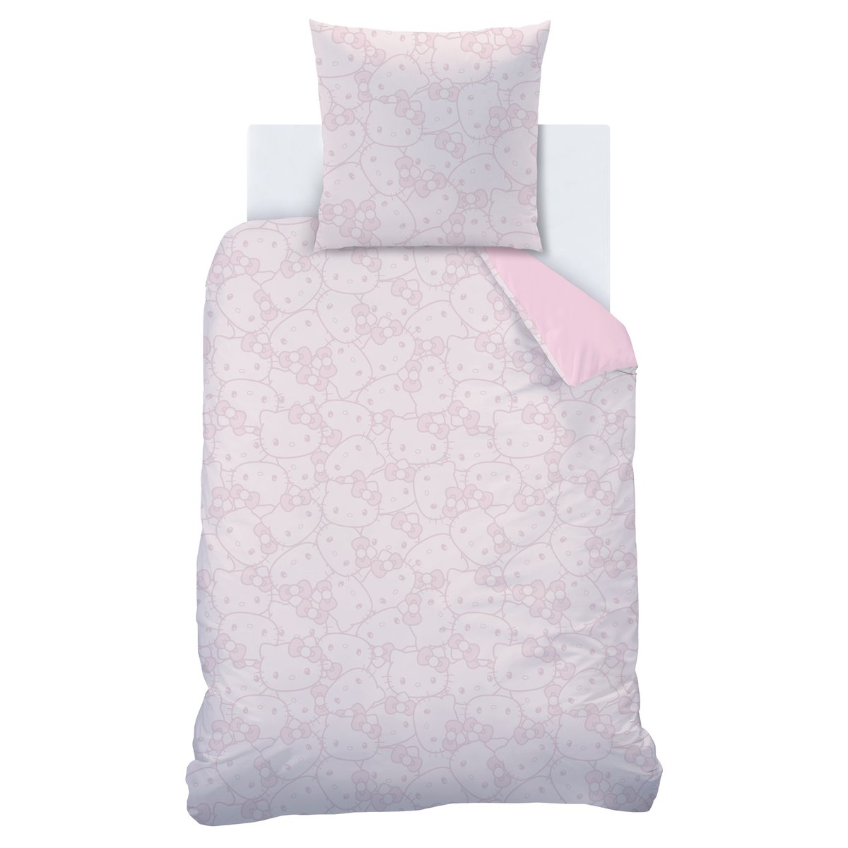 Parure de lit imprimée 100% coton, CUTE rose, HELLO KITTY