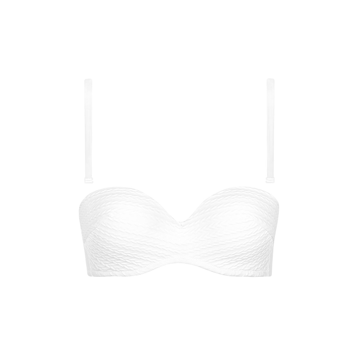 Haut maillot de bain bandeau balconnet préformé Sardinia blanc, LISCA