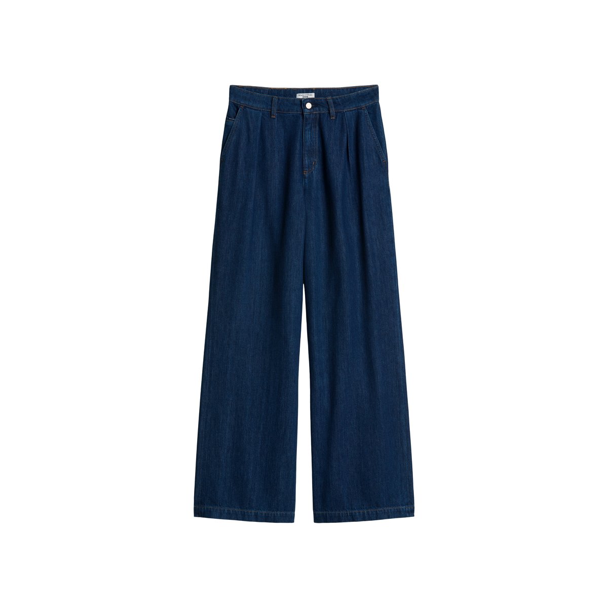 Jean à plis larges réalisé avec Orange Fiber bleu, MARC O’POLO DENIM