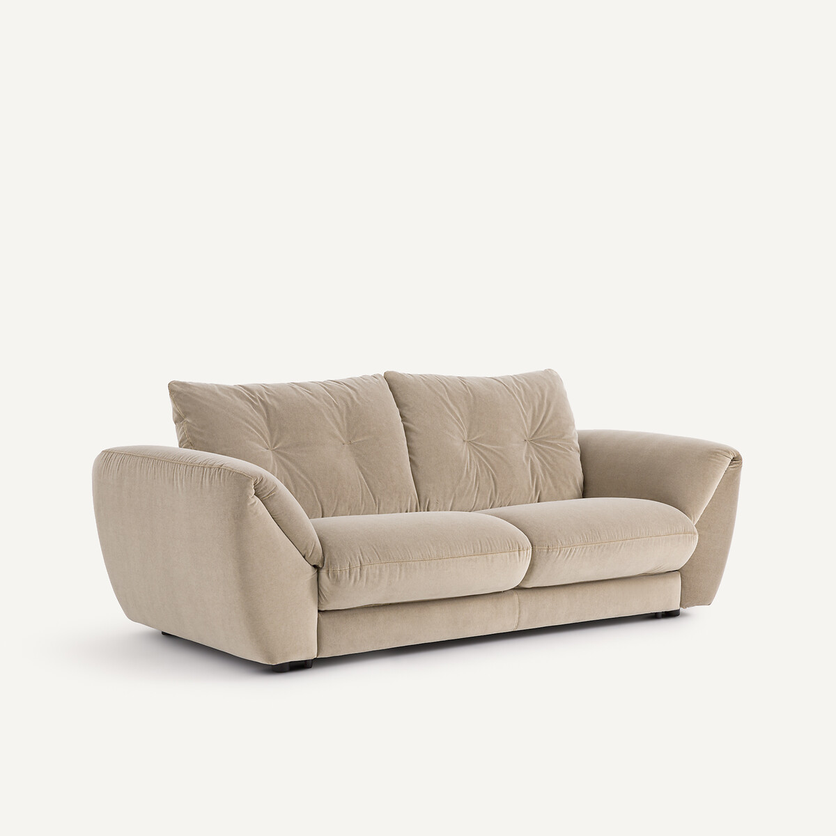 3-Sitzer-Sofa, umwandelbar, Stonewashed-Velours, EDGAR shiitakegrau, AM.PM