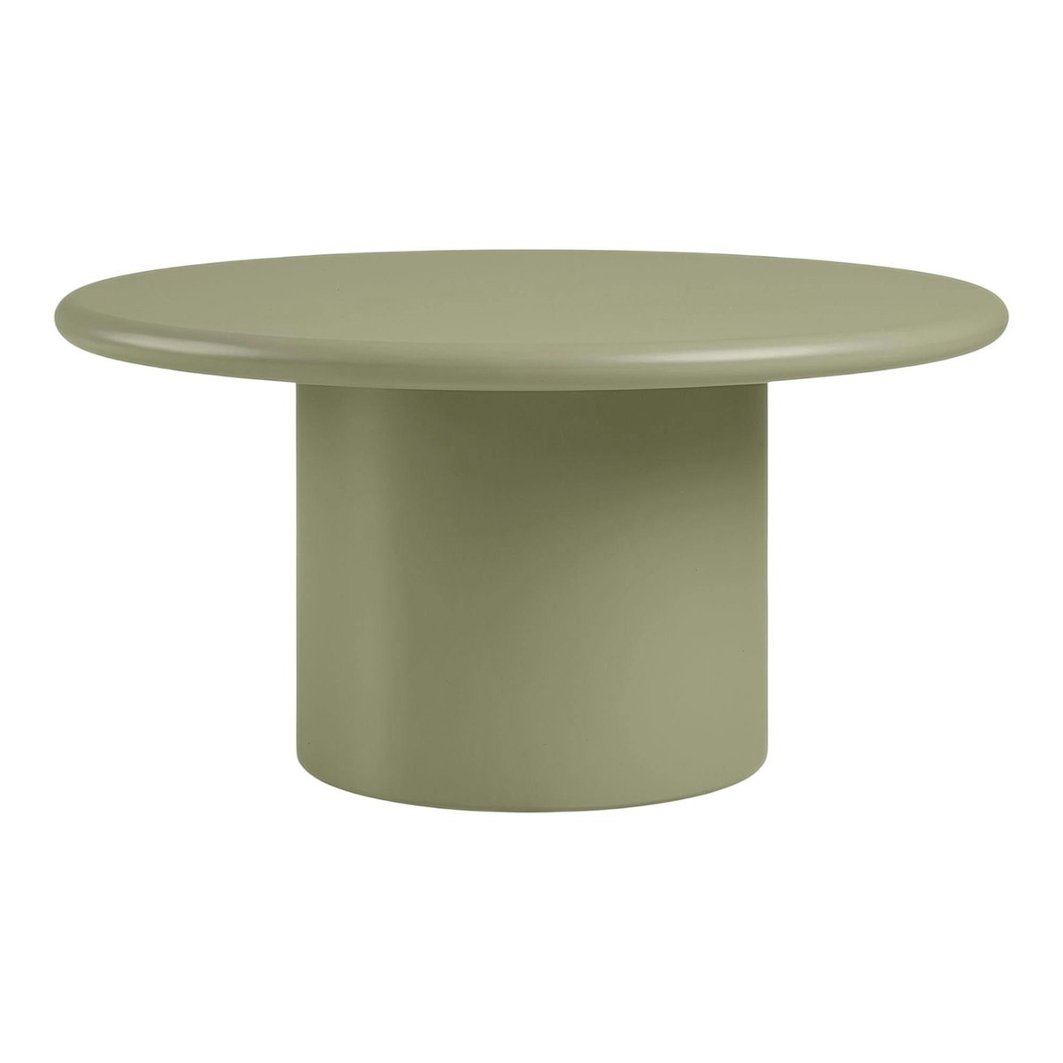 Table basse design vert olive pied colonne TULUM vert, PIER IMPORT