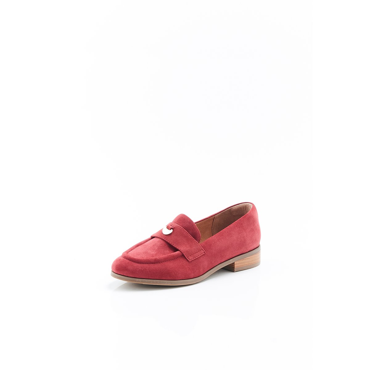 Mocassins avec médaillon rouge marsala, DAMART