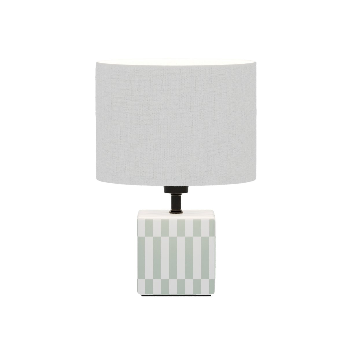 Petite Lampe à poser en Céramique & Abat-jour Lin-MANET PETIT vert d'eau, POTIRON PARIS