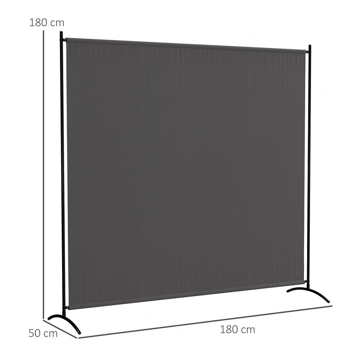 Pare-vue d'extérieur Polyester Gris foncé gris, OUTSUNNY