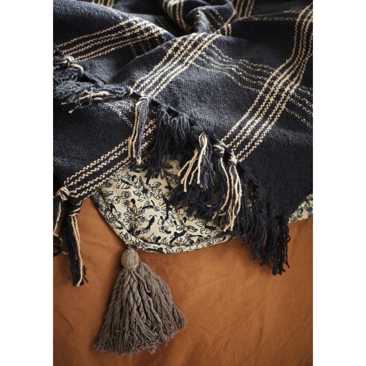 Plaid carreaux coton noir, MADAM STOLTZ