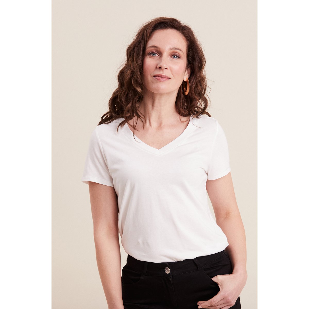 T-shirt manches courtes ecru, BREAL